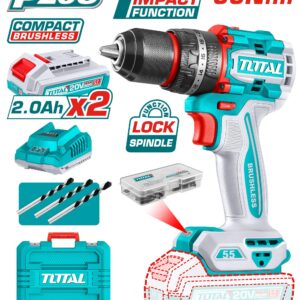 Lithium-Ion Compact Brushless Cordless Impact Drill Total TIDLI201455