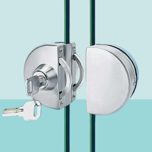 10-12mm Stainless Steel Double Open Glass Door Lock