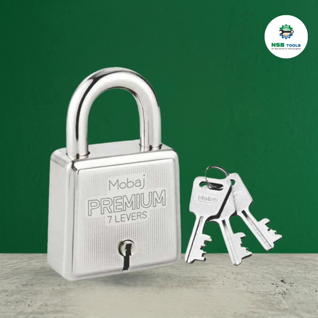 Mobaj 70mm Padlock Price in BD - Silver Color Heavy Duty 7 Lever Anti-Cut Gate Lock by NSB Tools