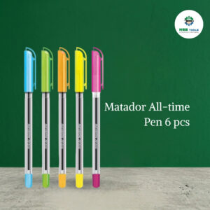 Matador All Time Pen Price in BD - Smooth Oil Gel Ink 6 Pcs with 6 Step Ladder Usability for Office Supplies by NSB Tools