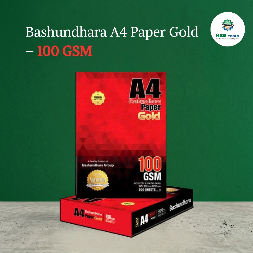 Bashundhara A4 Paper Gold – 100 GSM