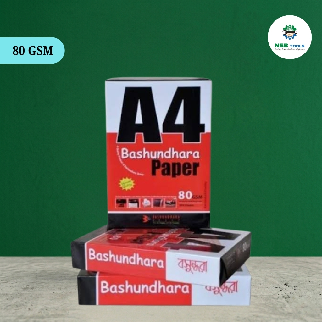 Bashundhara A4 Size Paper (80 GSM) 1 rim 500 sheet