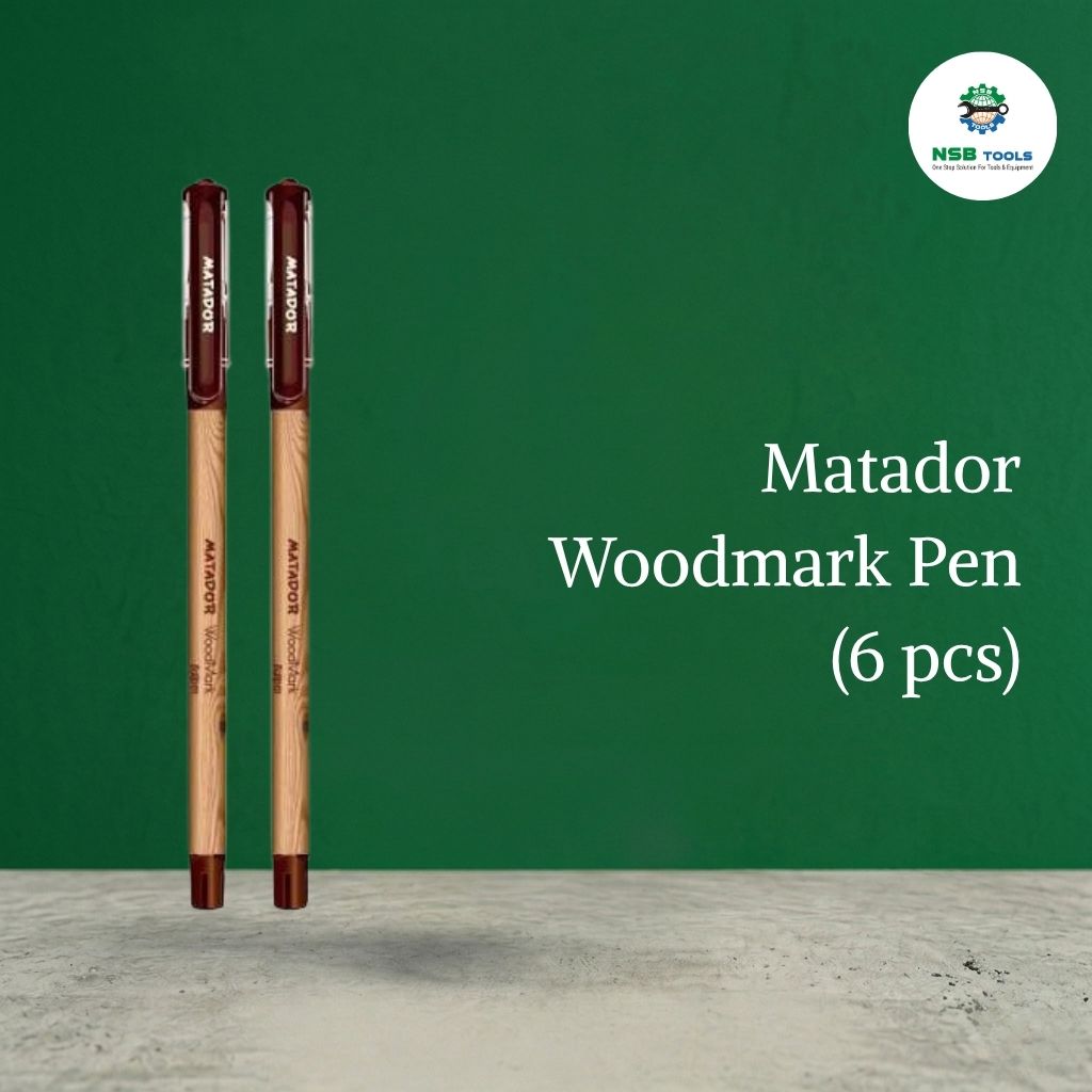 Matador Woodmark Ballpoint Pen 6 Pcs Pack - NSB Tools