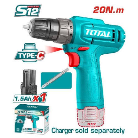 Cordless drill TDLI12456 Total Brand